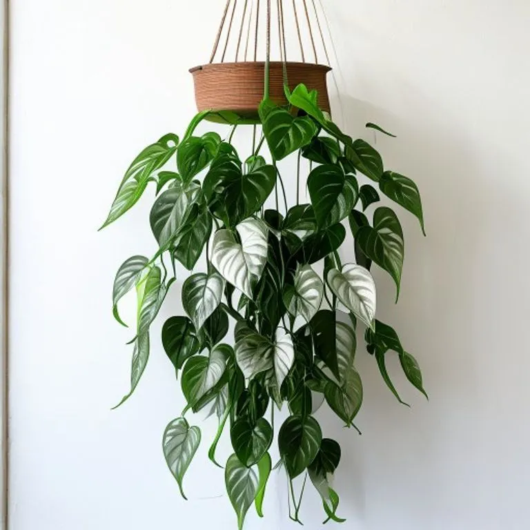Scindapsus Pictus Exotica Satin Pothos with silver matte leaves