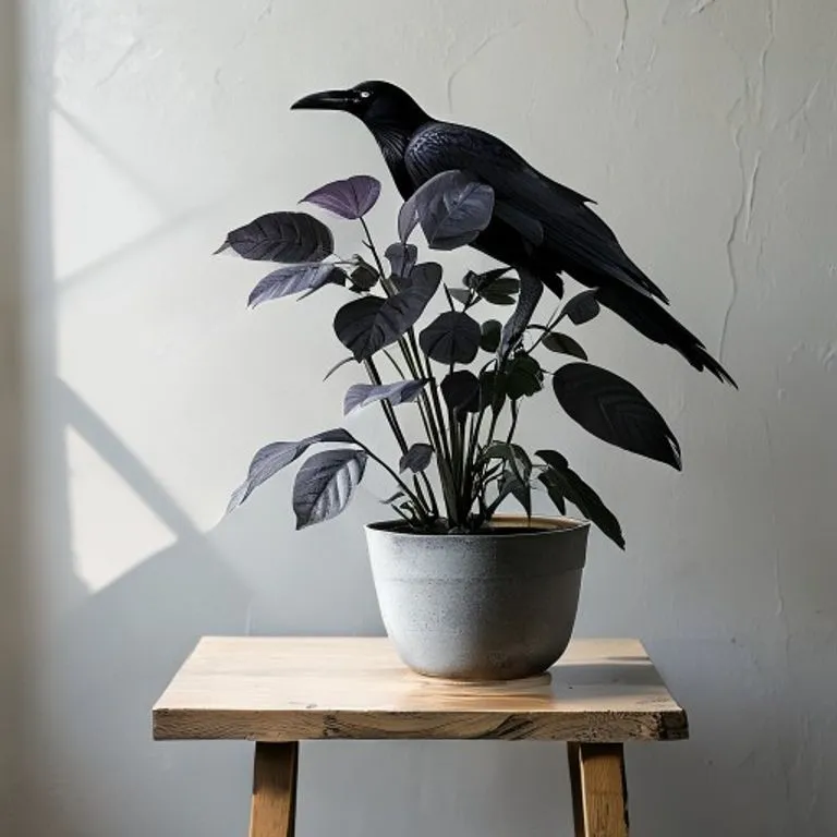 Raven ZZ plant with dark black foliage for low light indoor gardening