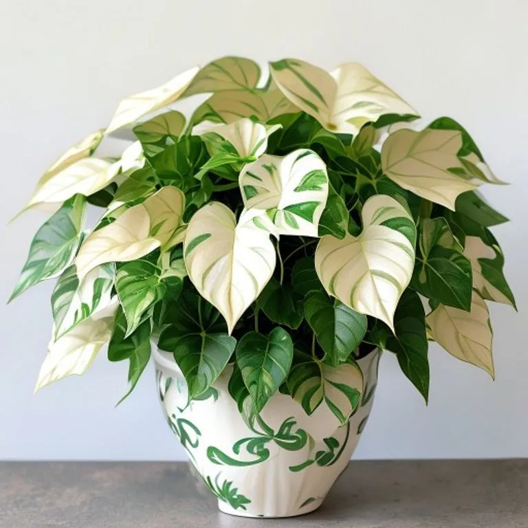 Manjula Pothos rare variegated variety with wide wavy leaves