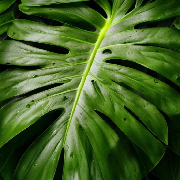 new monstera leaf unfurling
